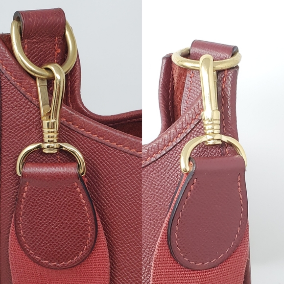 Auth Hermes EveIyne GM Reds Veau epson Crossbody - Picture 13 of 15